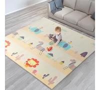 scoosh Foldable Activity Mat - Double-Sided, Reversible, Waterproof, Ideal for Playtime, Picnics, and Quality Family Bonding - Premium Quality Outdoor & Indoor Mat (Large Play mat Animal)
