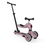 Scoot and Ride & Highwaykick 1 Push Go - 2-In-1 -On & er, Adjustable Handlebar, 1-Click Transformation, Anti-Slip Footplate, Lightweight & Durable - Wildberry