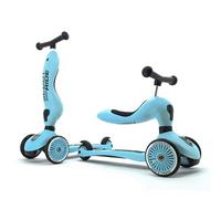 Scoot & Ride - Highwaykick 1 Children Adjustable Seated or Standing 2-in-1 Scooter Including Safety Pads (Blueberry) - for Ages 1-5