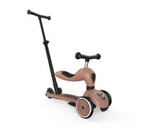 Scoot & Ride Highwaykick 1 Push and Go Kickboard with Seat Children's Scooter 2-in-1 Balance Bike with Handlebar from 1 2 Years Grows with Your Child Height Adjustable Tool-free (Mocha)