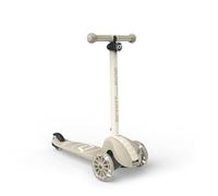 Scoot & Ride Highwaykick 3S Children's Scooter from 3 Years Height Adjustable 2-Way Steering LED Wheels Foldable Scooter for Children 96-130 cm (Ash)