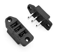 Scooter 3-Pin for Battery Connector Pair, Male and Female Power Interface, Pure Copper Nickel Plated Contacts, Nylon-66 Shell, 30A 500V AC/DC, Compatible with