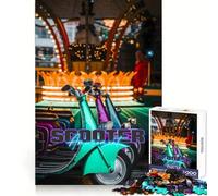 Scooter Amusement Ride 1000 Piece Jigsaw Puzzles for Teenagers Strong Logic Toy Calm Escape Clear Edge Birthday Gift (50x75cm)