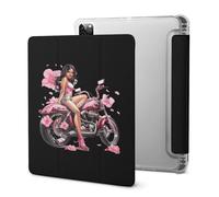 Scooter Bike Motorbike Gir Tablet Case with Pencil Holder Protective Cover Design Compatible for IPAD Pro 2020 （11in）