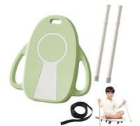 Scooter Board for Kids Ages 3-12, Floor Scooter with Handle and Paddle, Sitting Scooters w/Silent Caster, Plastic Gym Scooters for Indoor Outdoor, Roller Board for Sensory Training, Green B + Paddle