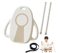 Scooter Board for Kids Ages 3-12, Floor Scooter with Handle and Paddle, Sitting Scooters w/Silent Caster, Plastic Gym Scooters for Indoor Outdoor, Roller Board for Sensory Training, Khaki A + Paddle