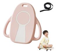 Scooter Board with Handle, Floor Scooters for Kids, Indoor Gym Scooter with Silent Casters, Non-Slip Sitting Scooters for Elementary School, Plastic Roller Board for Sensory Training, Pink B