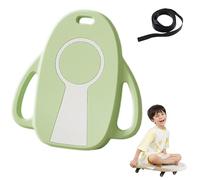 Scooter Board with Handle, Floor Scooters for Kids, Indoor Gym Scooter with Silent Casters, Non-Slip Sitting Scooters for Elementary School, Plastic Roller Board for Sensory Training, Green B