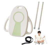 Scooter Board with Handle, Floor Scooters for Kids, Indoor Scooter w/Paddle and Silent Caster, Gym Scooters for Elementary School, Non-Slip Sitting Roller Board for Sensory Training, Green A + Paddle