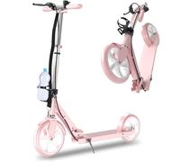 Scooter City Scooter Adult 150 Kg Load Capacity, City Scooter with Brakes and Shock Absorbers, Scooter 230 Mm Wheels PU Big Wheel, Children 6 Years, Foldable and Height Adjustable 1