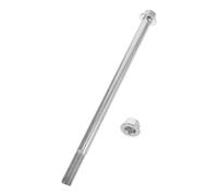 Scooter Engine Mount Bolt Kit M10x180mm Metal Flange Hardware | Replacement for Pit Dirt Bike Motor, Silver Finish, Precise Dimensions, Wide Compatibility, Extra Support