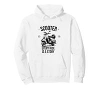 Scooter Every Ride Is A Story Vintage Scooter Enthusiast Pullover Hoodie