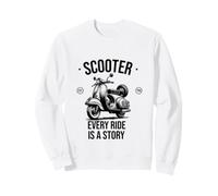 Scooter Every Ride Is A Story Vintage Scooter Enthusiast Sweatshirt