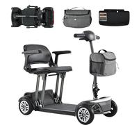 Scooter Folding Mobility Sport Mobility Scooter Scooters for Senior Citizens with Front LED Headlights Easy Folding Electromagnetic Brakes for All Terrain 12A