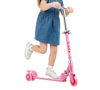 Scooter for Folding LED Light Up Wheels, Adjustable Height Foldable Scooter for Boys and Girls 3-10 Years Old Outdoor Garden Park Travel Camping Holiday Outdoor