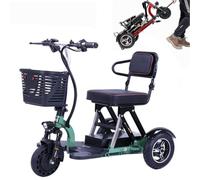Scooter for The Elderly Electric Tricycle for Adults Foldable Small Trike for The Disabled Thickened and Large Cushion Front-Wheel Drive Rear Storage Rack,Red,94cm*53cm*83cm