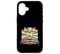 Scooter Forever Vintage Retro Two Wheel Rider Classic Design Case for iPhone 16