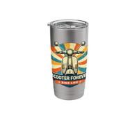 Scooter Forever Vintage Retro Two Wheel Rider Classic Design Stainless Steel Insulated Tumbler