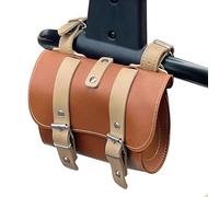 Scooter Handlebar Bag - Waterproof Leather Pouch for Scooters & Bikes | Efficient Storage Front-Mounted Cycling Electric Scooter, Kick Bicycle, Outdoor Riding Storage Phone, Keys, Tools