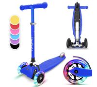 Scooter Kids 3 Wheels Ages 3-6 LED Kids Push Scooter Adjustable Folding Blue