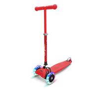 Scooter Kids 3 Wheels Ages 3-6 LED Kids Push Scooter Ride Adjustable Folding Red