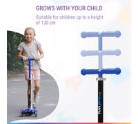 Scooter Kids 3 Wheels Ages 5+ LED Kids Push Scooter Pro Folding Adjustable Blue