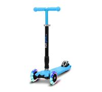 Scooter Kids 3 Wheels Ages from 5 LED Kids Push Scooter Adjustable Folding Blue