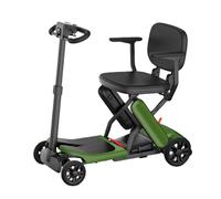 Scooter Lightweight,Mobility Scooters for Adults,Aluminum Alloy Frame, 180W Brushed Motor, Electromagnetic Brake, Comfortable and Foldable Design,for the Elderly, Disableda. Green,6A