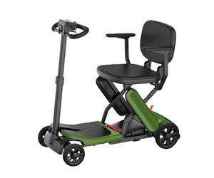 Scooter Lightweight,Mobility Scooters for Adults,Aluminum Alloy Frame, 180W Brushed Motor, Electromagnetic Brake, Comfortable and Foldable Design,for the Elderly, Disableda. Green,6A