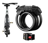 Scooter Lock, 4-Feet Cycle Lock, 5-Digit Coiled Secure Chain, Resettable Integrated Stroller Alarm, Strong Locking Mechanism, Ideal for Motorcycles, Mountain Bikes and Strollers