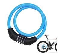 Scooter Lock, Bike Lock Combination, Heavy-Duty Anti-Theft Design with Weather-Resistant Security Cable, Motorcycle Accessories for Mountain, Road, Outdoor, Travel, Black Blue and Pink
