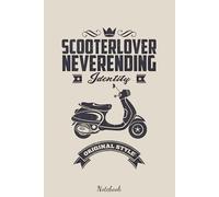Scooter Lover Never Ending Identity Notebook: Diary, Matte Finish Cover, Planner, Journal, 6x9 120 Pages, Lined College Ruled Paper