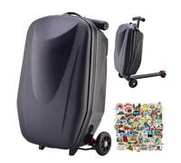 Scooter Luggage Carry on Hardshell Ride on Suitcase Scooter, Foldable and Detachable Adult/Child Portable Suitcase, Multifunctional Ride on Lightweight Luggage with Wheels for Airports and Commuting(B