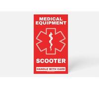 Scooter Medical Equipment Luggage Tag - Handle with Care, DOT and ACAA regulations (LUG-scooter-340) Quantity (2)