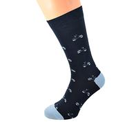 Scooter Moped Design Two Tone Blue Woven Mens Socks UK 5-12 (X6HL - 001)