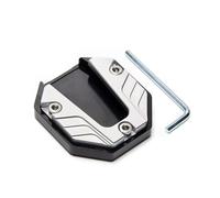 Scooter Motorbike Accessories Extension Foot Pad Support Plate Aluminum Alloy Motorcycle Bike Kickstand Extender Foot Side Stand Compatible With(Silvery)