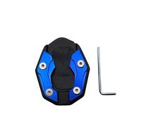 Scooter Motorcycle Bike Kickstand Extender Foot Side Stand Extension Pad Support Plate Anti-skid Enlarged Base(Blue-1)