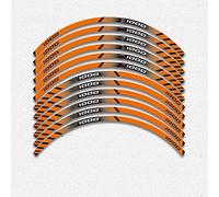 scooter Motorcycle Wheel Decals Reflective Stickers Rim Stripes Motorbike For KAWASAKI Z1000 Z 1000 Z1000 edge sticker (Color : Orange)