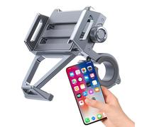 Scooter Phone Holder - 360 Rotation Metal, Bicycle Handle Grip Clamp, Adjustable Gps Navigation Bracket | Cycling Off Road Trails Commuting Work School Cruising Coastal Roads Tracking Fitness Speed