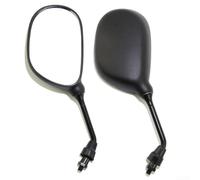 Scooter Rear View Mirror M8 Thread Pair - HD Glass Wide Angle Anti-Shake Handlebar Mirror for Electric Bike & Mobility Scooter Black