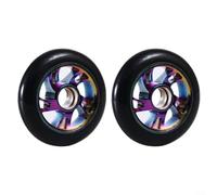 Scooter Replacement Wheels with ABEC-9 Bearings, PU High Rebound Silent Shock-Absorbing, Compatible with Kick Scooters, Pro Scooters and Freestyle Scooters(Seven colors)