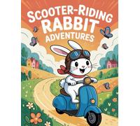 Scooter-Riding Rabbit Adventures: funny rabbit coloring book, cute animal coloring book, happy rabbit scooter coloring, coloring book for kids, ... coloring book, stress relief for adults