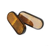 Scooter safety front wheel reflector accessory with oval reflective sheet, enhances visibility to vehicles behind during night rides for safer travel (yellow)