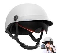 Scooter Safety Hat,Open Face Motorcycle Hard Cap with Sun Visor | Adult Motorbike Safety Hat Open Face Sun Shield Cycling Motocross Headgear for Men Women