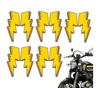 Scooter Stickers - Adhesive Motorcycle Decals, Cool Graphic Badge Set | 5-Pack Waterproof Vinyl Labels with Strong Grip, Dirt Bike Racing Mountain Cycling Helmet Decorations for Youth Adult Riders