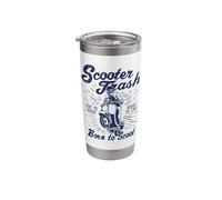 Scooter Trash Retro Distressed Style Scooter Humor Design Stainless Steel Insulated Tumbler