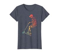 Scooter Tricks Scooter T-Shirt, Women, Heather Blue, 3X-Large