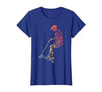 Scooter Tricks Scooter T-Shirt, Women, Royal Blue, Medium