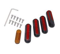 Scooter Wheel Hubs Reflective Cover, Front Rear Wheel Side Decorative Hubs Cover Set Replacement for M365/1S/PRO/PRO2 Electric Scooter (Red)