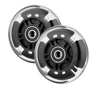 Scooter Wheels 2Pcs Stunt 80mm Replacement LED Flash Spare with ABEC-7 Bearings Suitable for Most Scooters and Kick